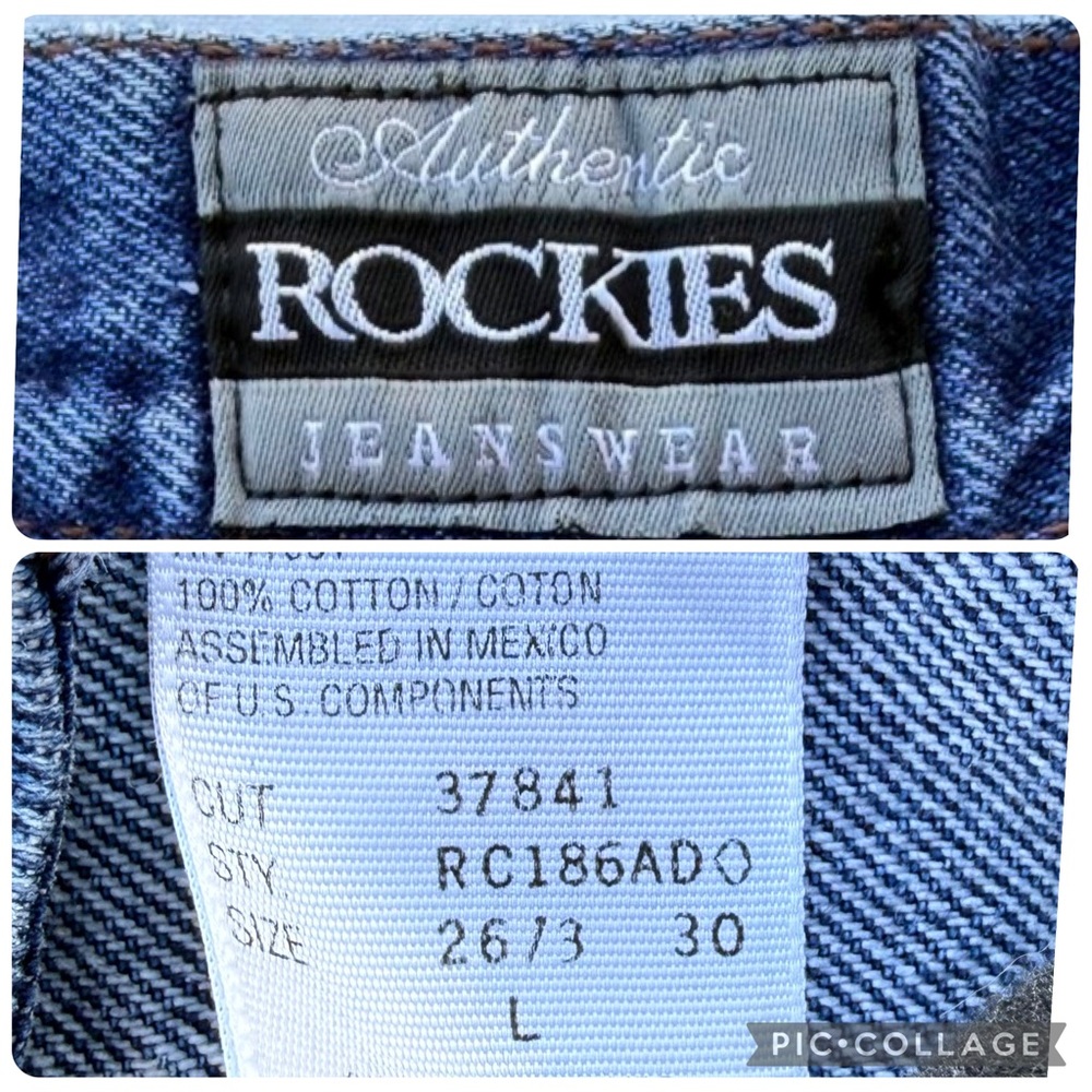 Vintage Rockies High Rise Western Jeans Women’s 26x30’ Cowgirl Rodeo Denim USA - Picture 8 of 8